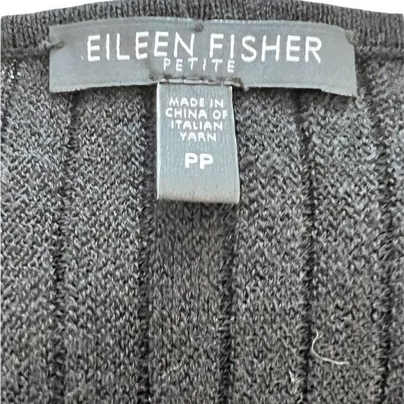 EILEEN Fisher Petite Womens Sz PP Black Pleated Pintuck Wool Dress - Picture 5 of 7